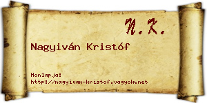 Nagyiván Kristóf névjegykártya