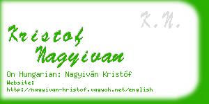 kristof nagyivan business card