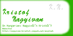 kristof nagyivan business card